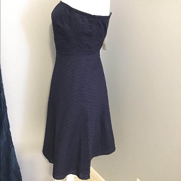 NWT J. Crew Blue Strapless Dress Sz 0 - Picture 5 of 9
